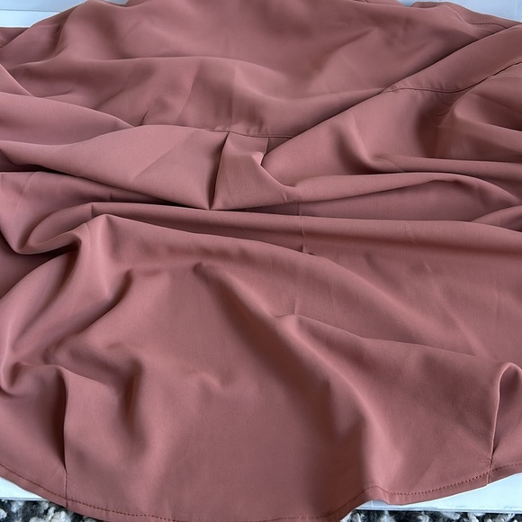 Jodifl rust split neck collar dolman sleeve hi lo oversized blouse - Picture 16 of 16